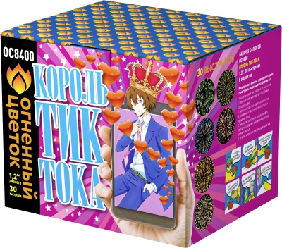 Король Тик-Тока Батарея салютов купить в Октябрьском Архангельской области | oktyabrskijarhangelskaya.salutsklad.ru